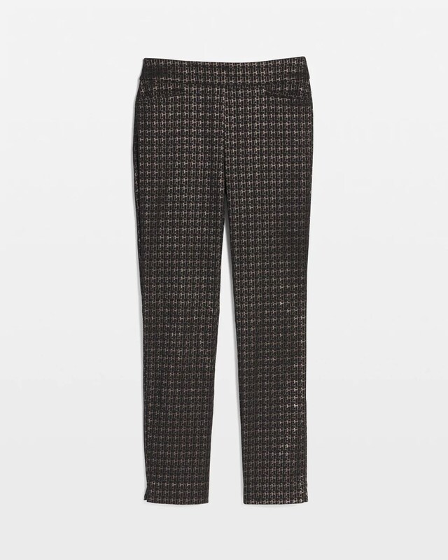 Brigitte Metallic Tiles Ankle Pants - image 5
